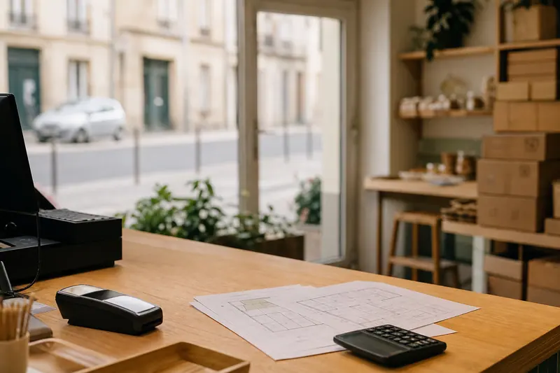 Commerçant préparant le financement et l’ouverture de sa boutique de quartier.