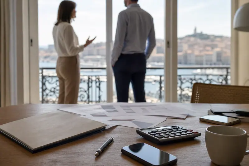 Rendez-vous patrimonial autour de documents sur une table lumineuse à Marseille.