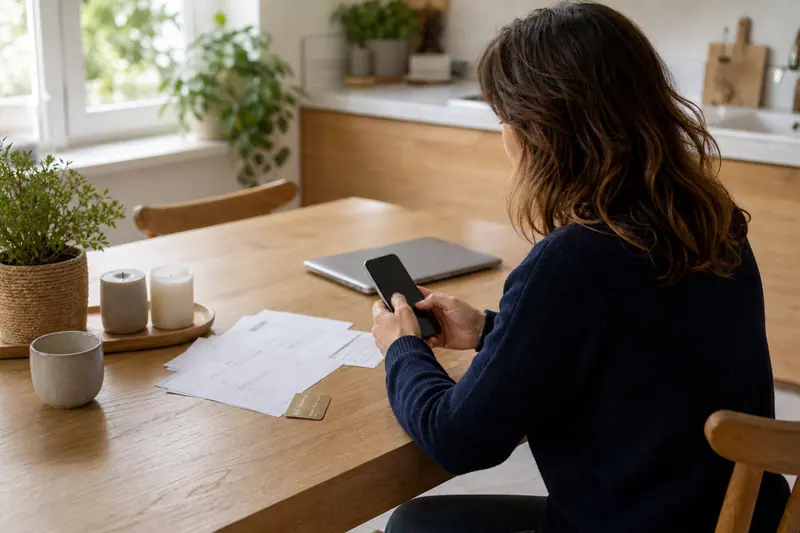 Consultation sécurisée d’un compte bancaire sur smartphone à la maison