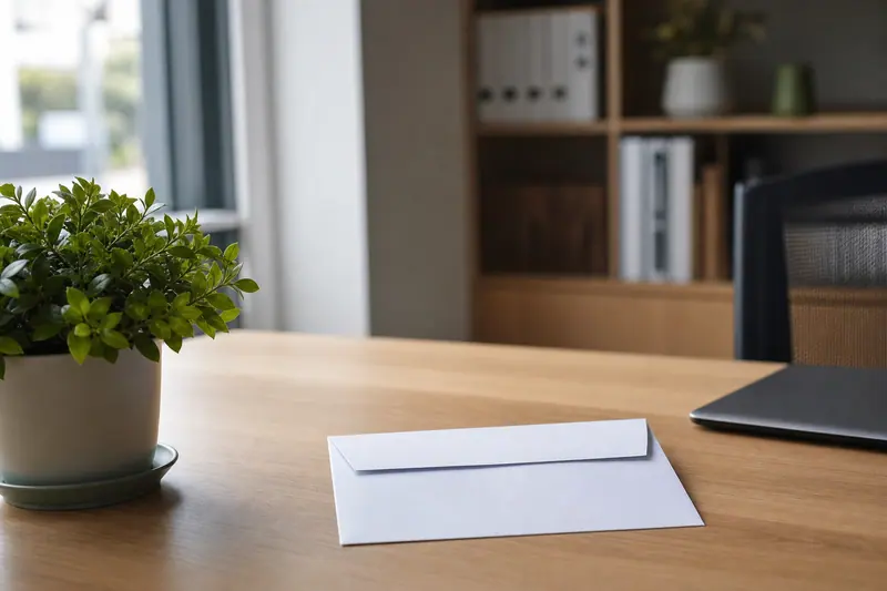Document de participation salariale fermé posé sur un bureau